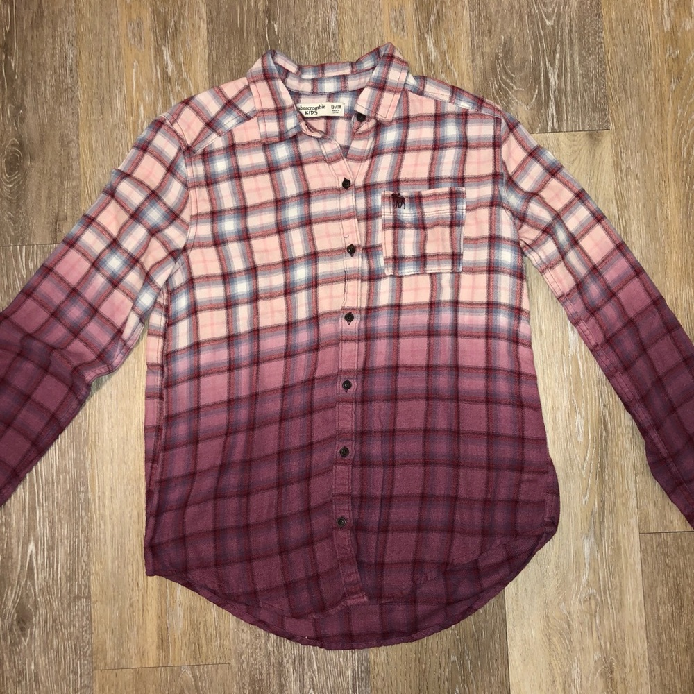 Abercrombie Pink Hombre Flannel (SIZE 13/14)